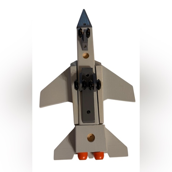 Desktop Wooden Army Aircraft Air-force Model 200 Jet 15" - Picture 6 of 10